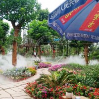 打卡成都网红店-生态火锅餐厅高压造景-降温设备多少钱